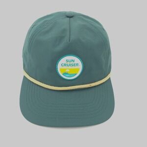 Sun Cruiser Hat Cap Mens Snapback Teal Blue Rope Outdoors Beach Surf Skate